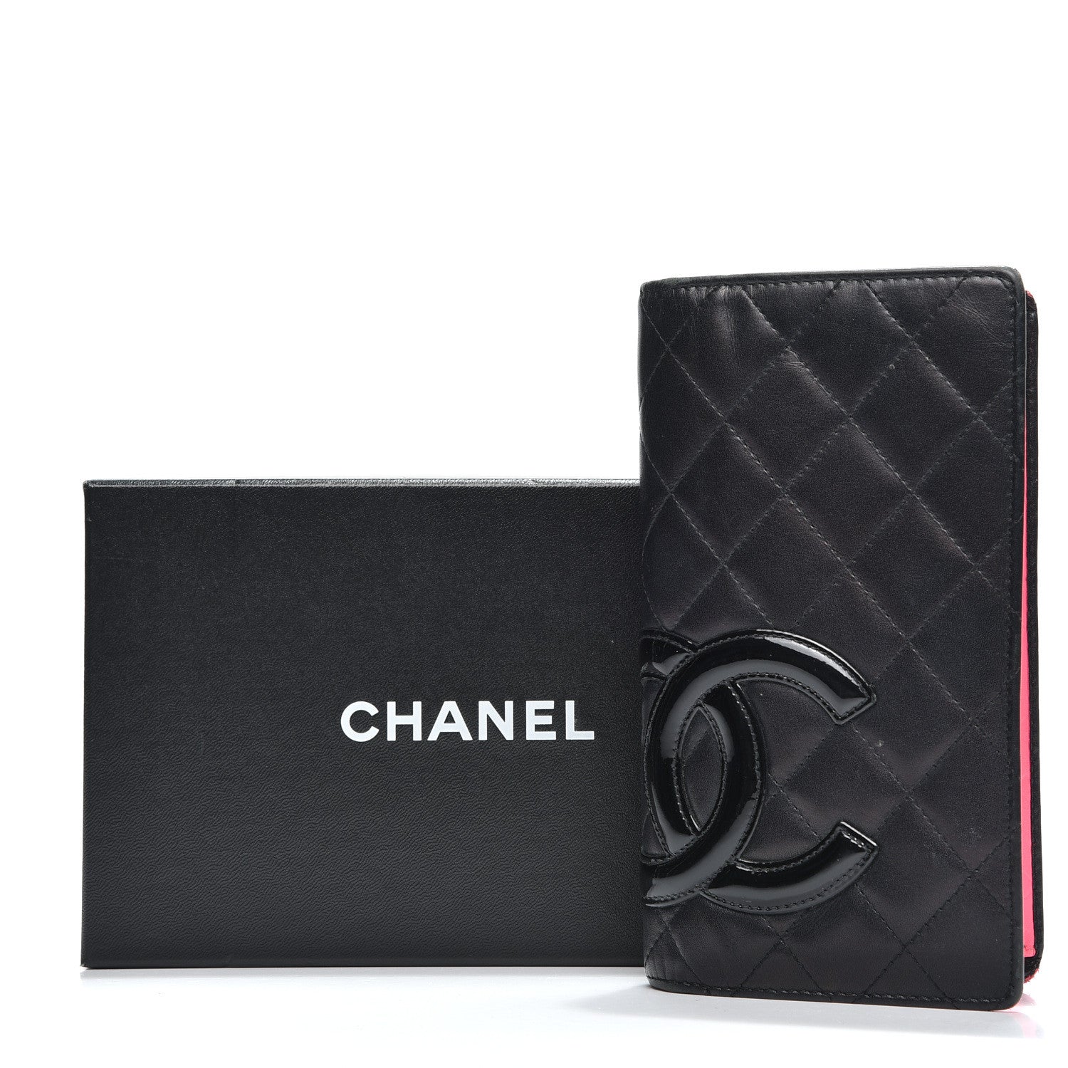 Chanel Calfskin Quilted Cambon Yen Wallet Black 15 of 15