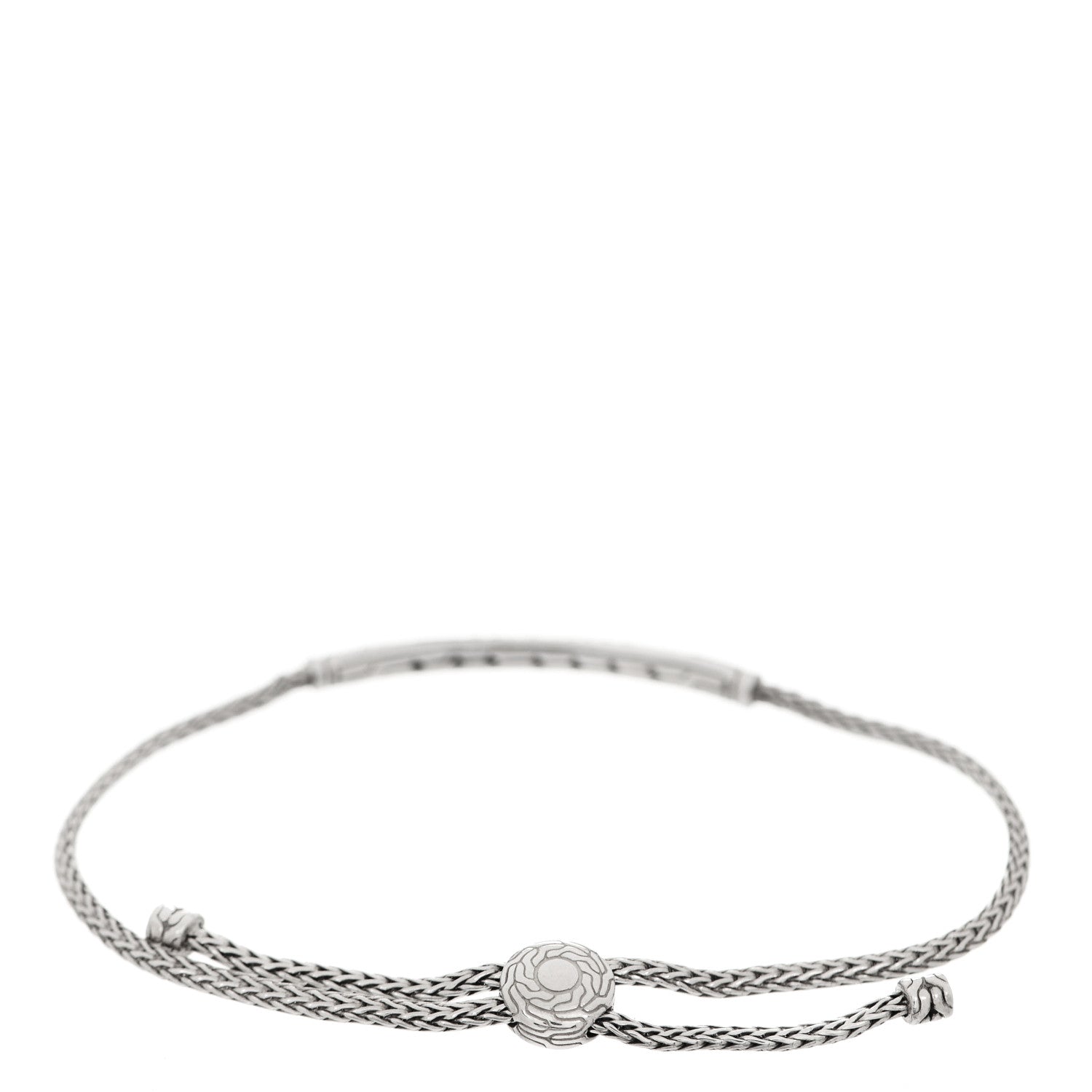 John Hardy Sterling Silver Diamond Classic Chain Pull Through Bracelet 2 of 3