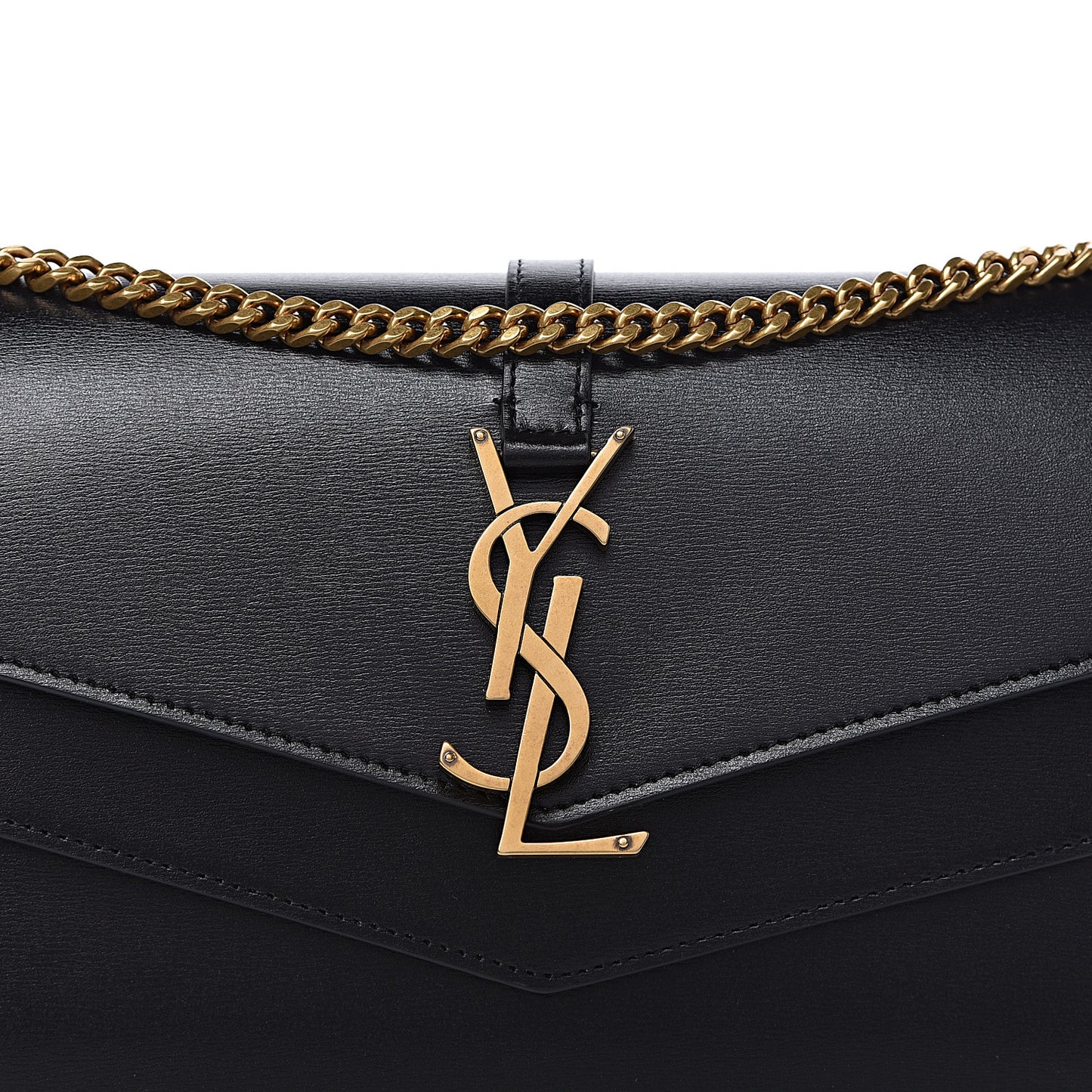 Smooth Calfskin Monogram Sulpice Chain Wallet Black