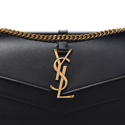Saint Laurent Smooth Calfskin Monogram Sulpice Chain Wallet Black 10 of 10