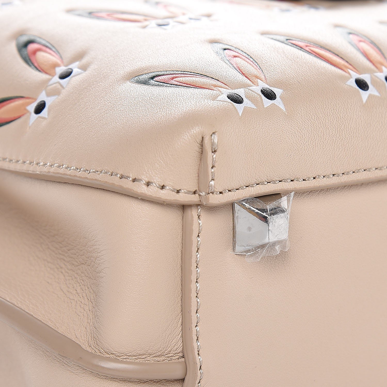 MCM Lambskin Star Eyed Bunny Mini Milla Tote Natural 27 of 27