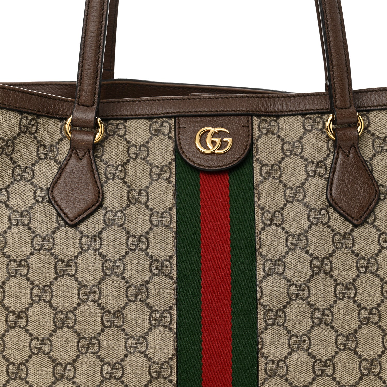 Gucci GG Supreme Monogram Medium Ophidia Shopping Tote Brown 8 of 12