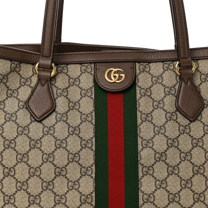 Gucci GG Supreme Monogram Medium Ophidia Shopping Tote Brown 8 of 12