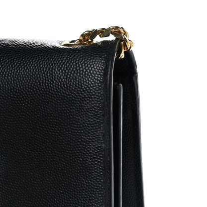 Saint Laurent Grain De Poudre Medium Classic Monogram Kate Satchel Black 10 of 11