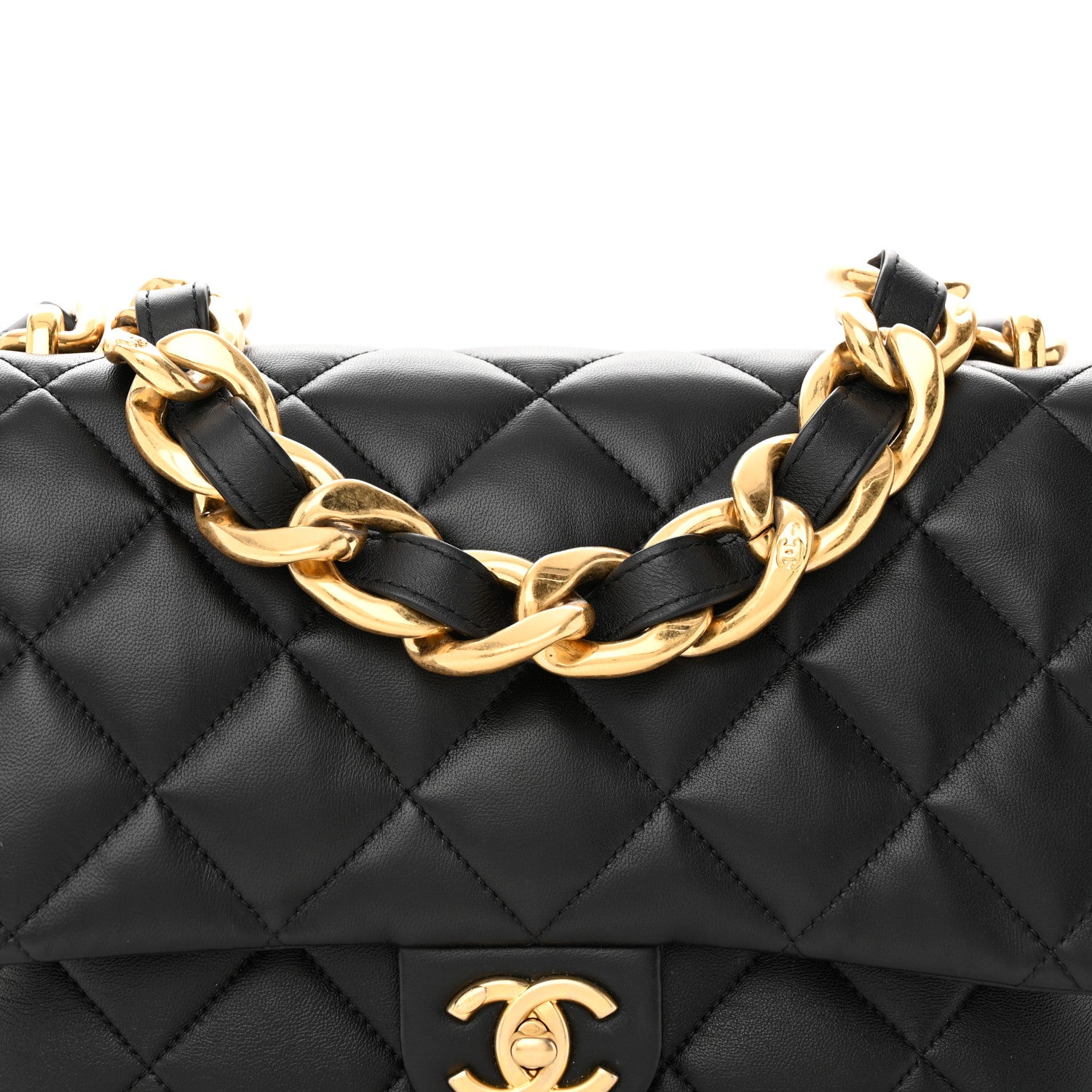 Chanel Lambskin Quilted Large CC Funky Town Flap Black 8 of 11