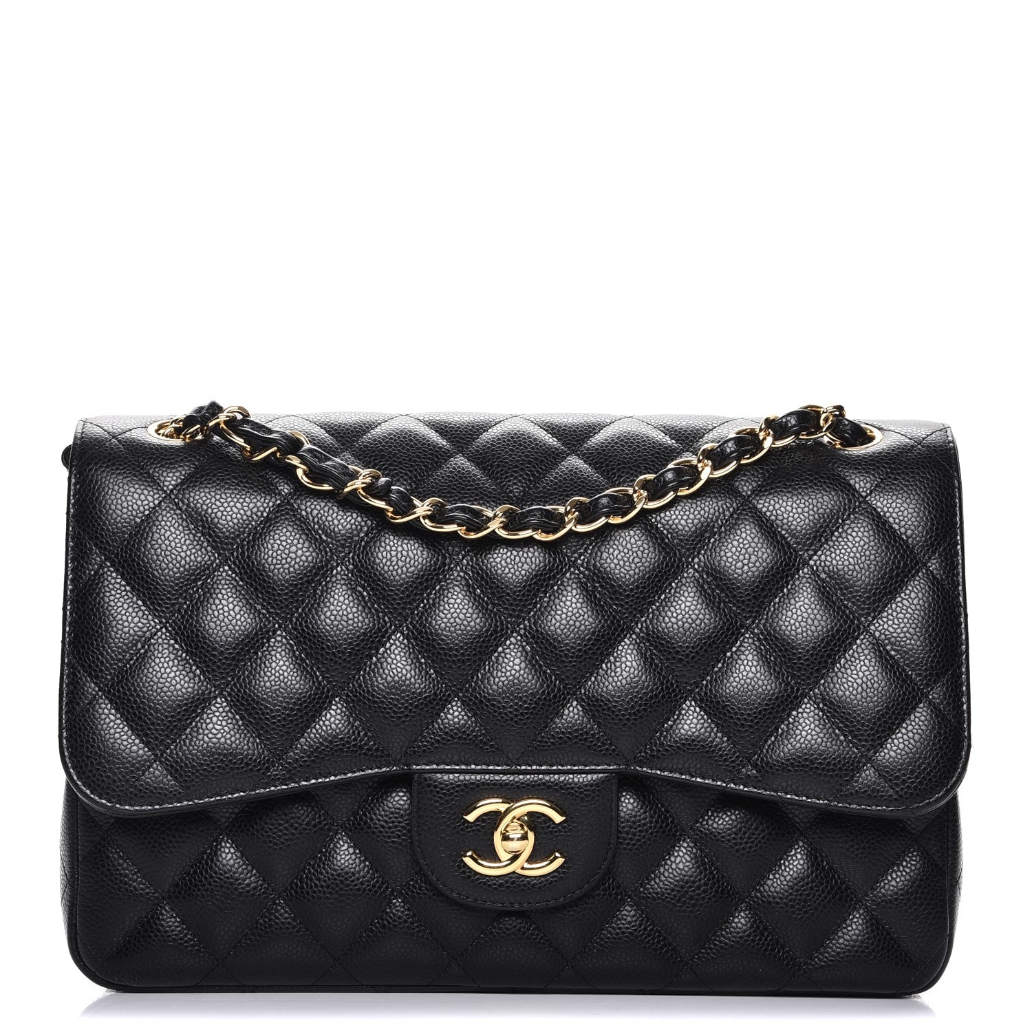 Chanel Caviar Quilted Jumbo Double Flap Black 1 of 9