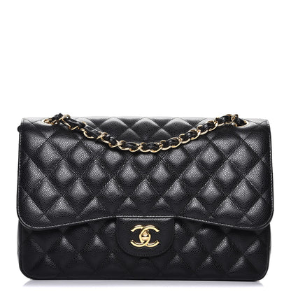 Chanel Caviar Quilted Jumbo Double Flap Black 1 of 9