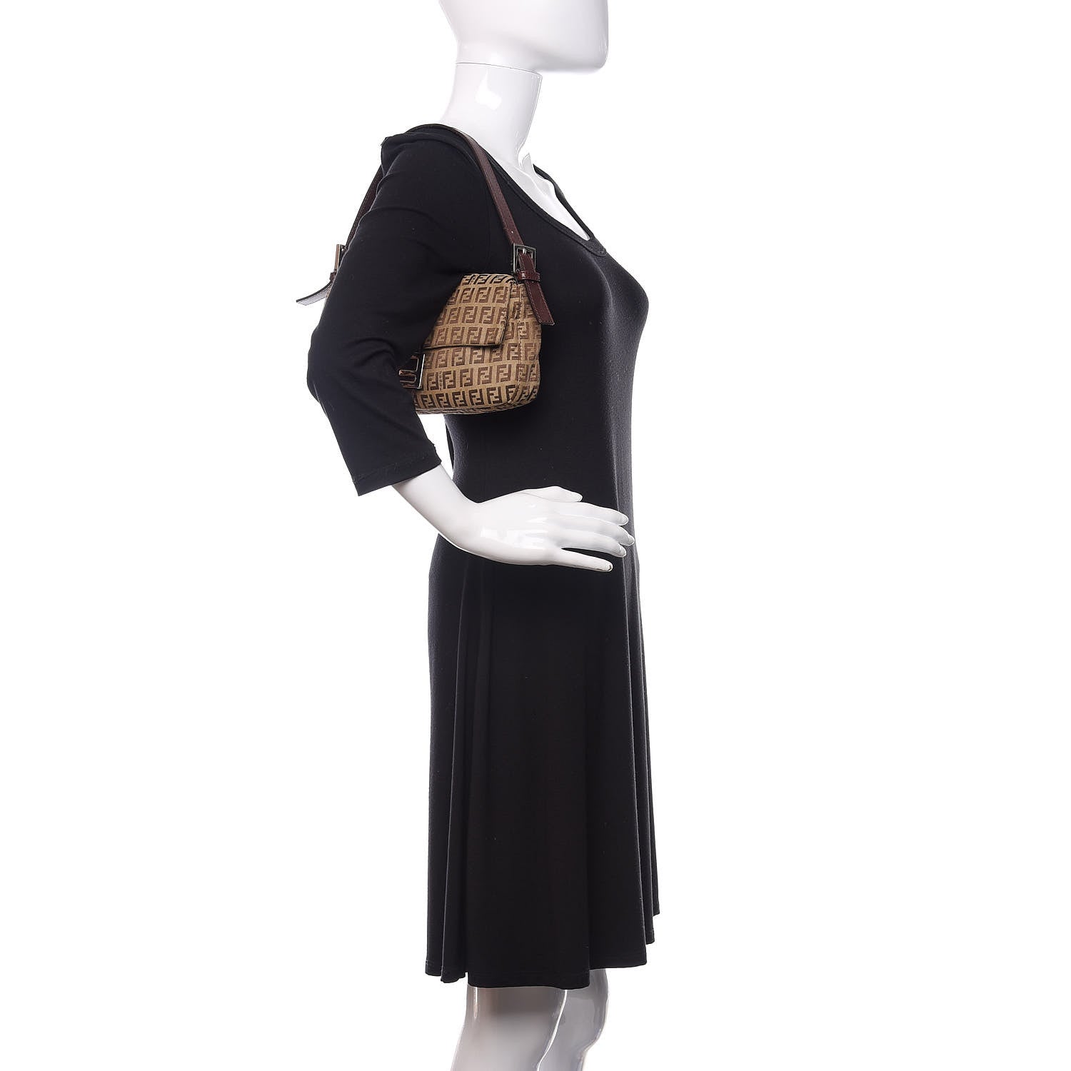 Fendi Zucchino Baguette Dark Brown 2 of 12