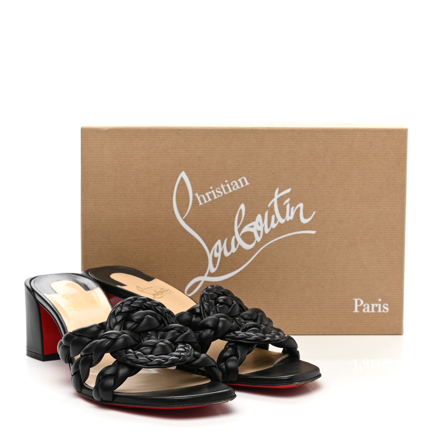 Nappa Marmela Mules 39.5 Black