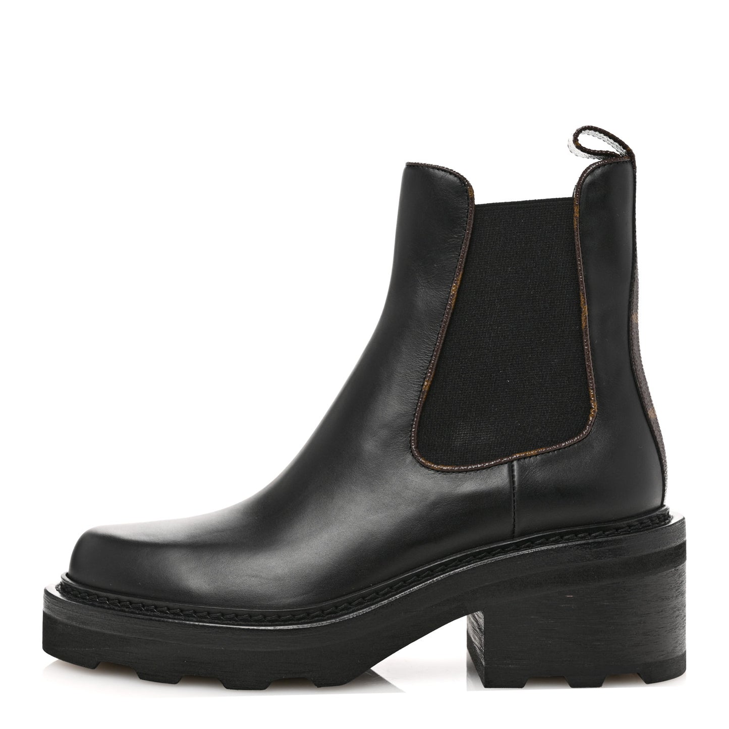 Calfskin Monogram Beaubourg Ankle Boots 37.5 Black