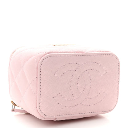 Chanel Caviar Quilted Mini Vanity Case With Chain Light Pink 4 of 10