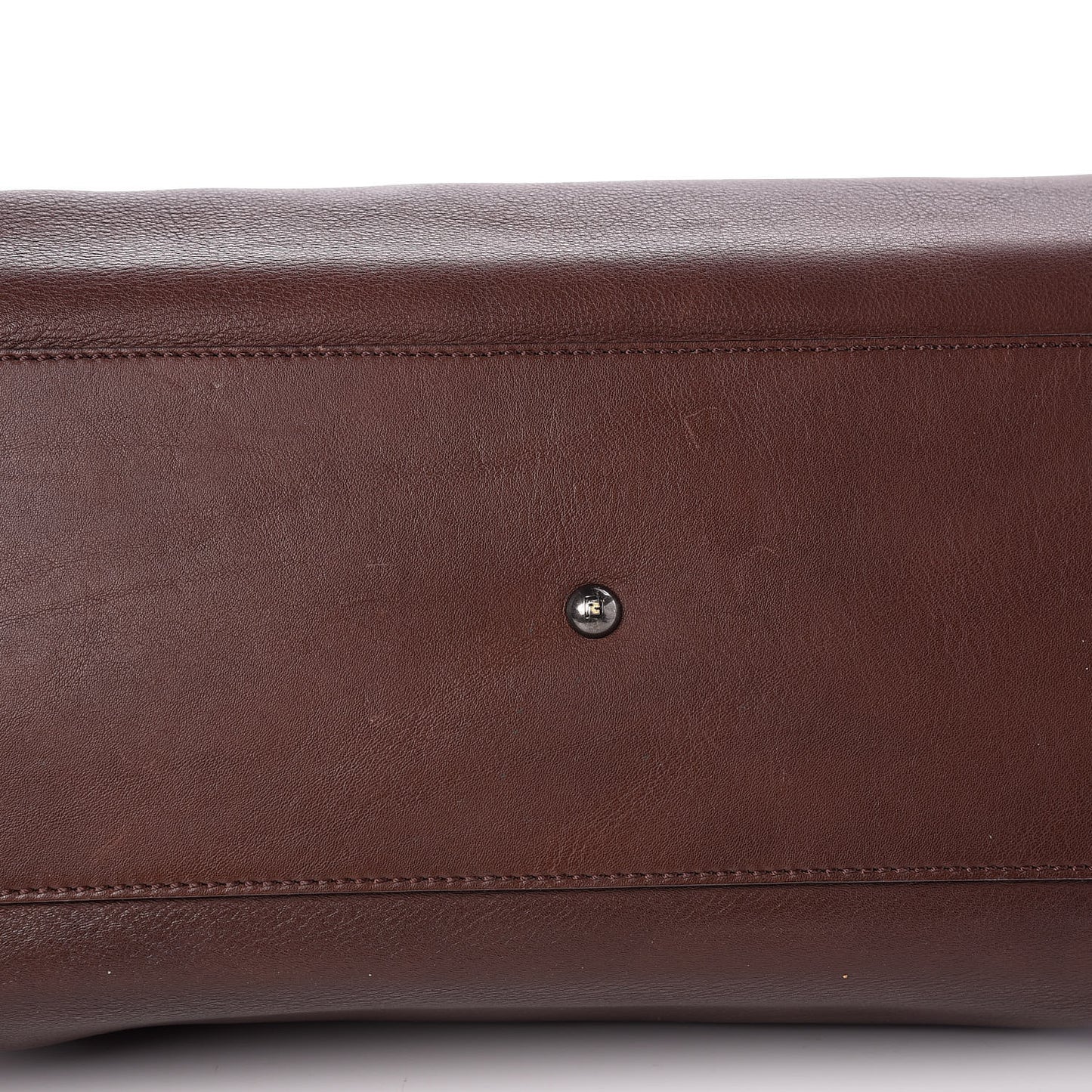 Vitello Zucca Large Peekaboo Iconic Satchel Marrone Tobacco