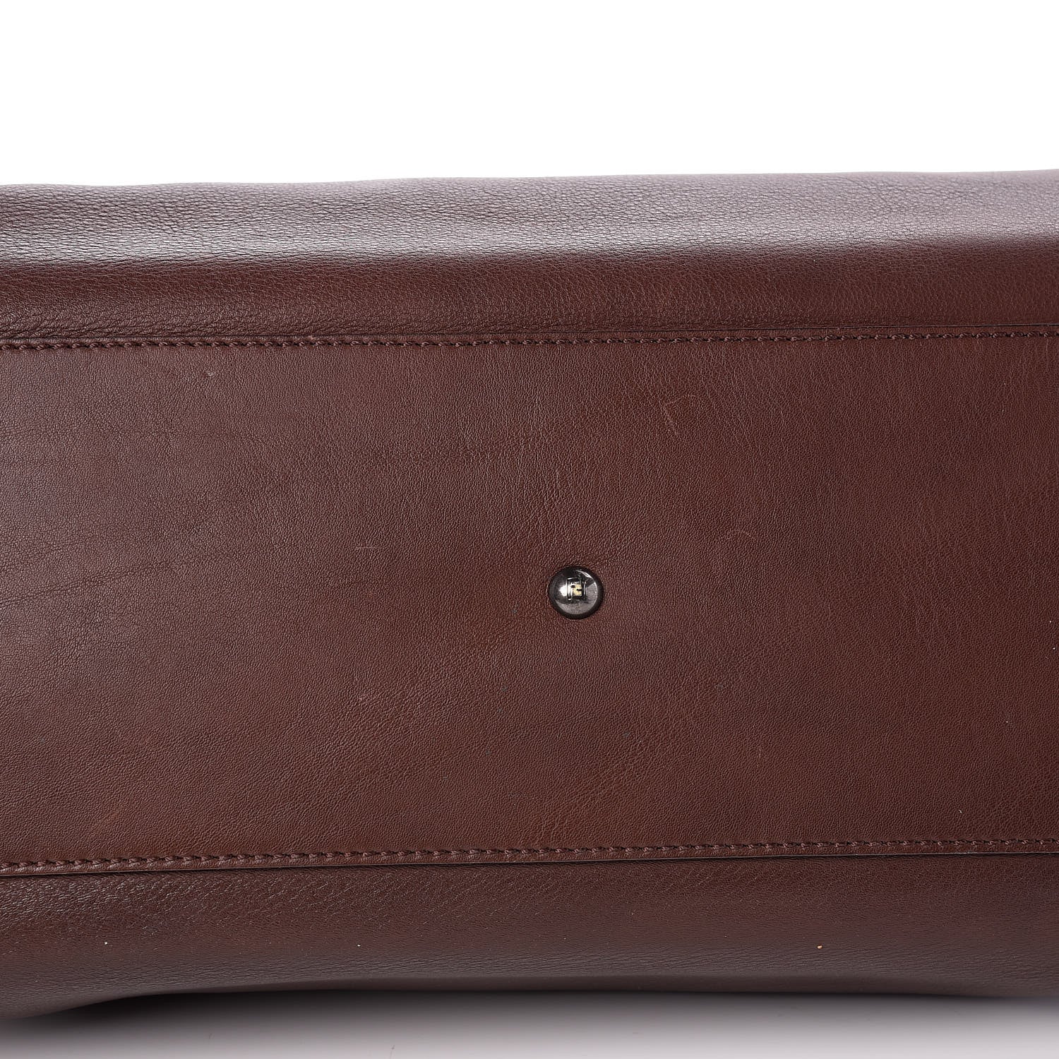 Fendi Vitello Zucca Large Peekaboo Iconic Satchel Marrone Tobacco 12 of 12