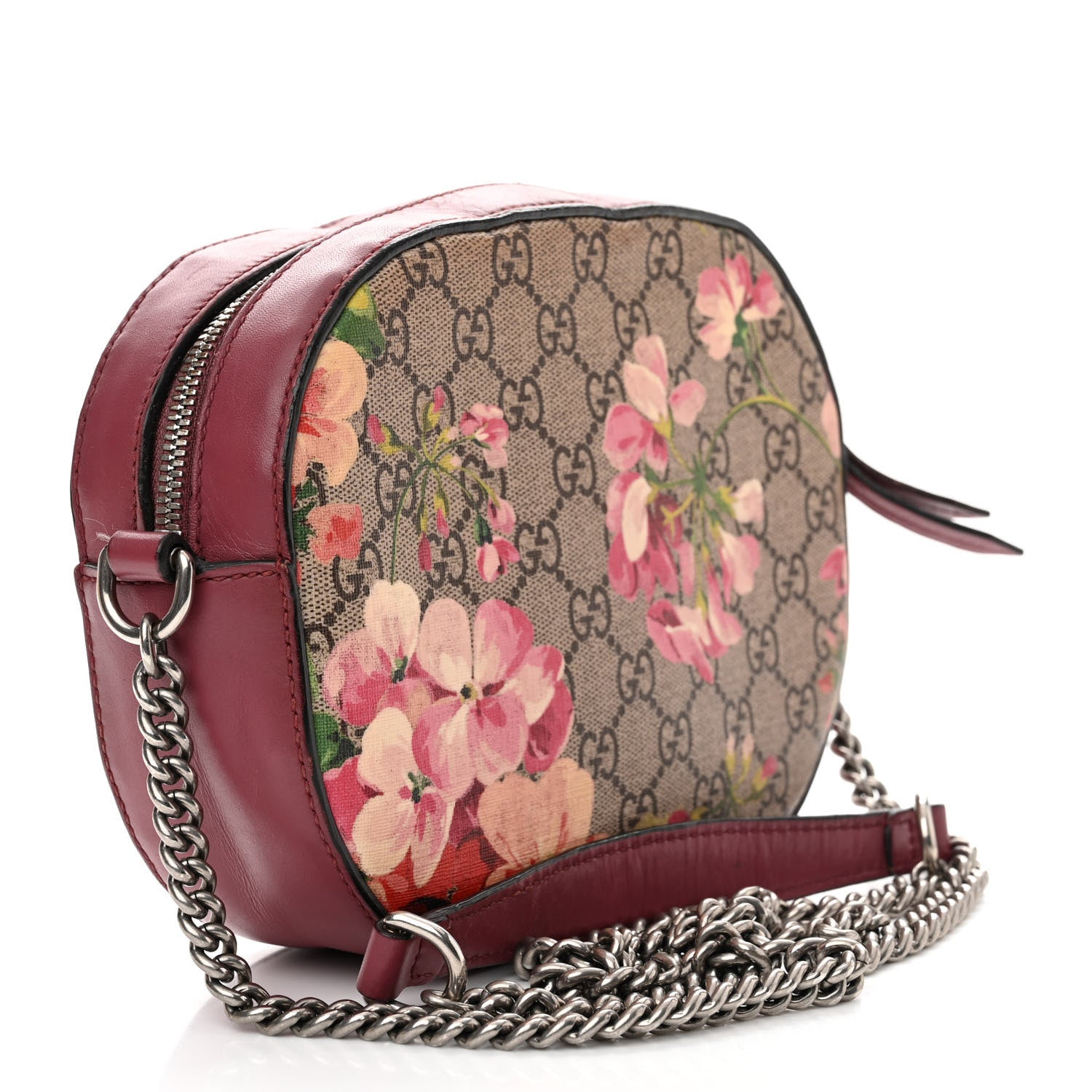 Gucci GG Supreme Monogram Blooms Mini Chain Shoulder Bag Beige Multicolor Dry Rose 2 of 13