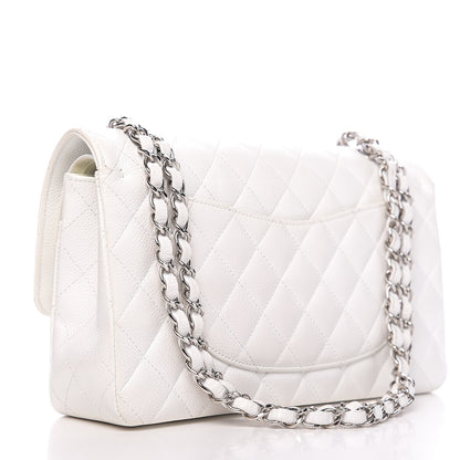 Chanel Caviar Quilted Medium Double Flap White 2 of 16