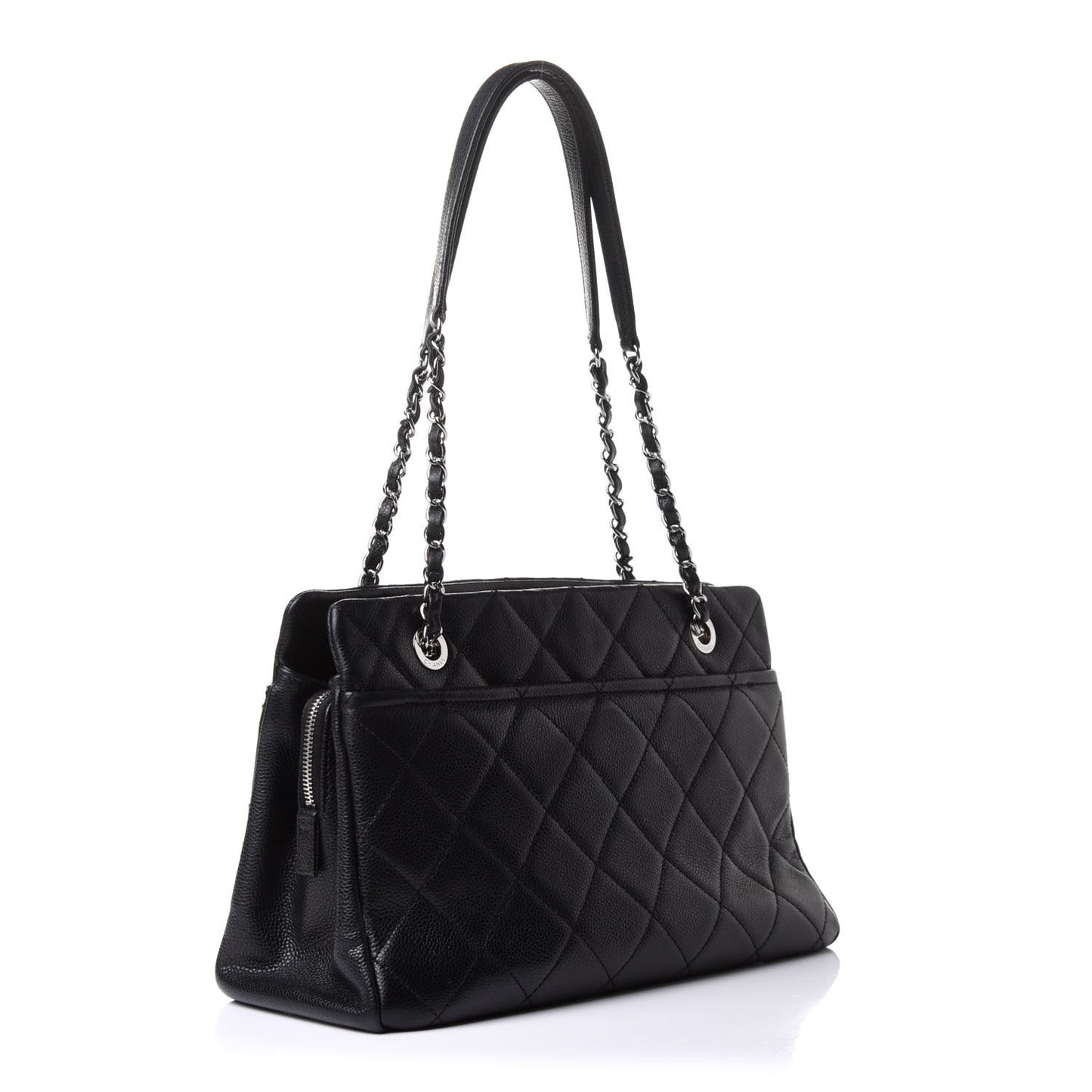 Caviar Quilted Timeless CC Soft Tote Black