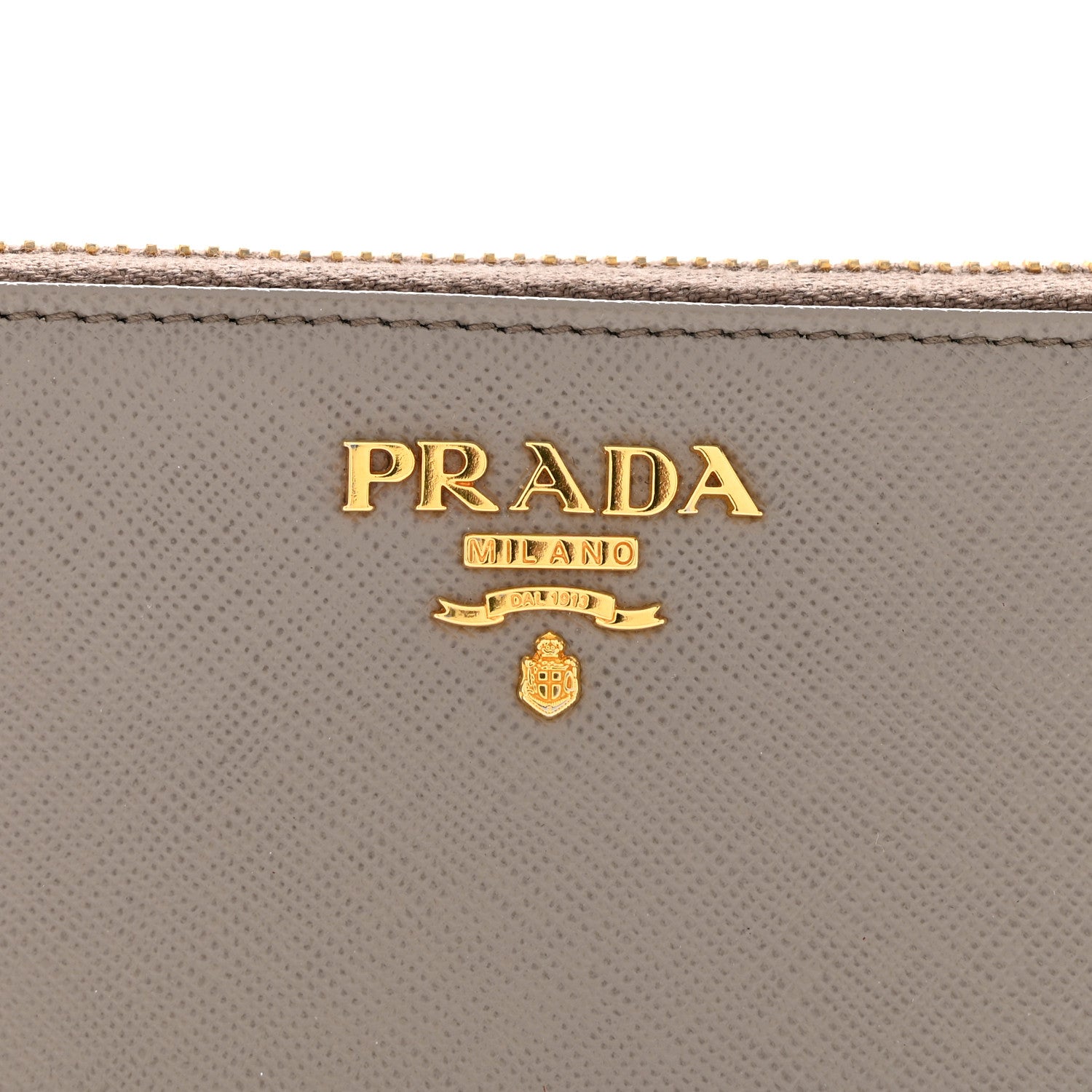 Prada Saffiano Metal Zip Around Wallet Argilla 9 of 10