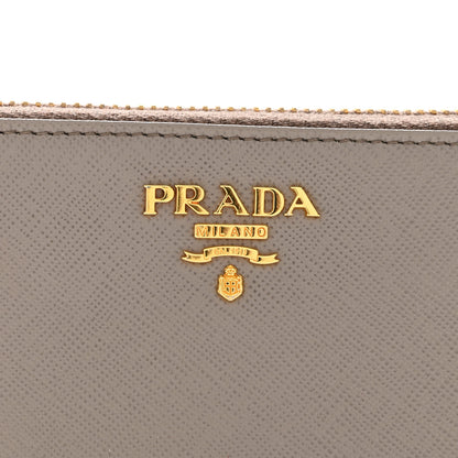 Prada Saffiano Metal Zip Around Wallet Argilla 9 of 10