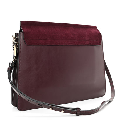 Chloe Calfskin Suede Medium Faye Shoulder Bag Dark Purple 3 of 8