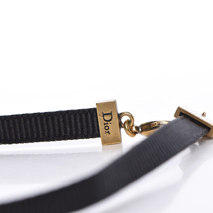 Christian Dior Grosgrain Ribbon J'Adior Logo Choker Necklace Black 6 of 6