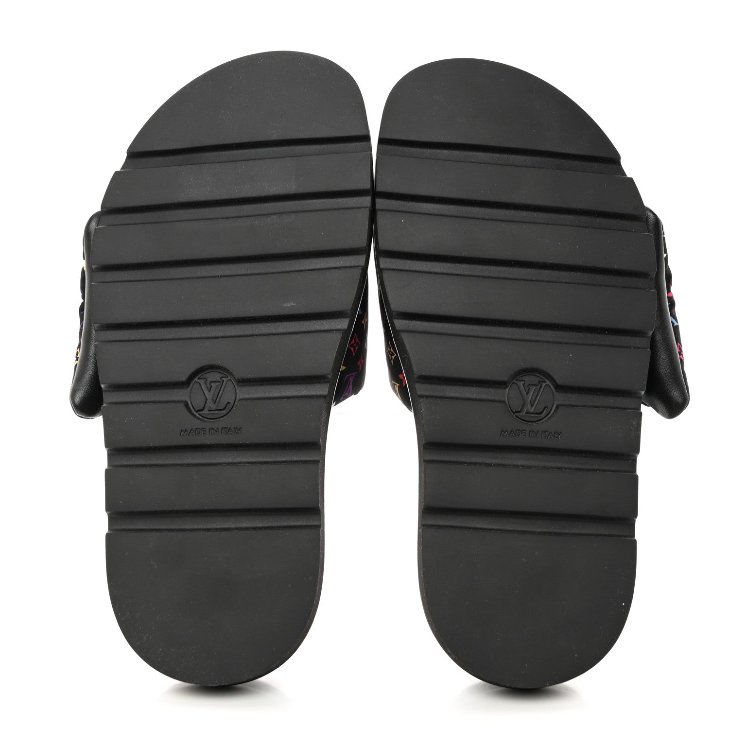 Louis Vuitton LV X TM Monogram Multicolor Pool Pillow Flat Comfort Mule 40 Black 5 of 9
