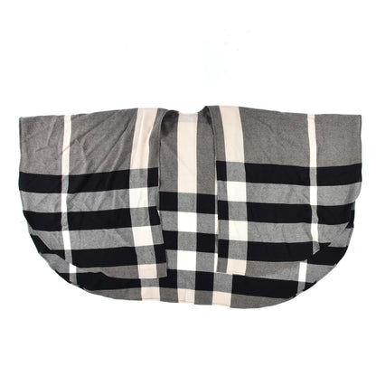 Burberry Fine Wool Mega Check Cape Scarf Scarf Black Beige Grey 1 of 3