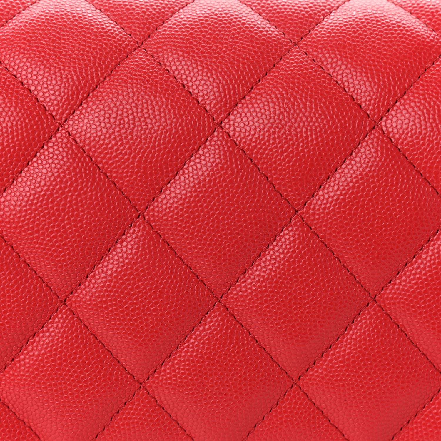 Chanel Caviar Quilted Jumbo Double Flap Red 8 of 10
