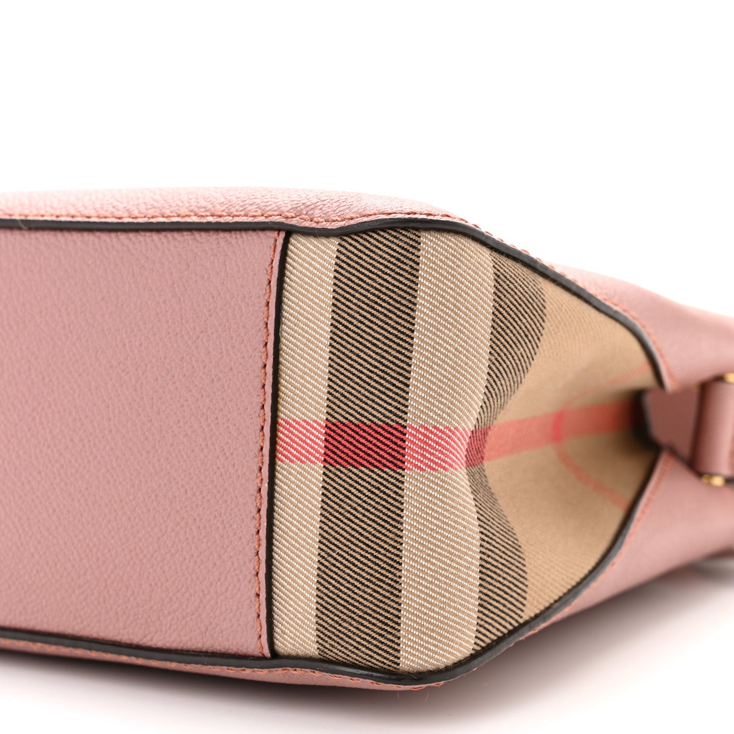 Burberry Soft Grain Calfskin House Check Small Helmsley Crossbody Dusty Pink 9 of 10