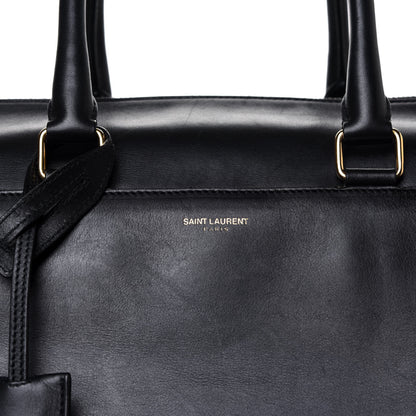 Saint Laurent Calfskin Classic Duffle 12 Black 13 of 18