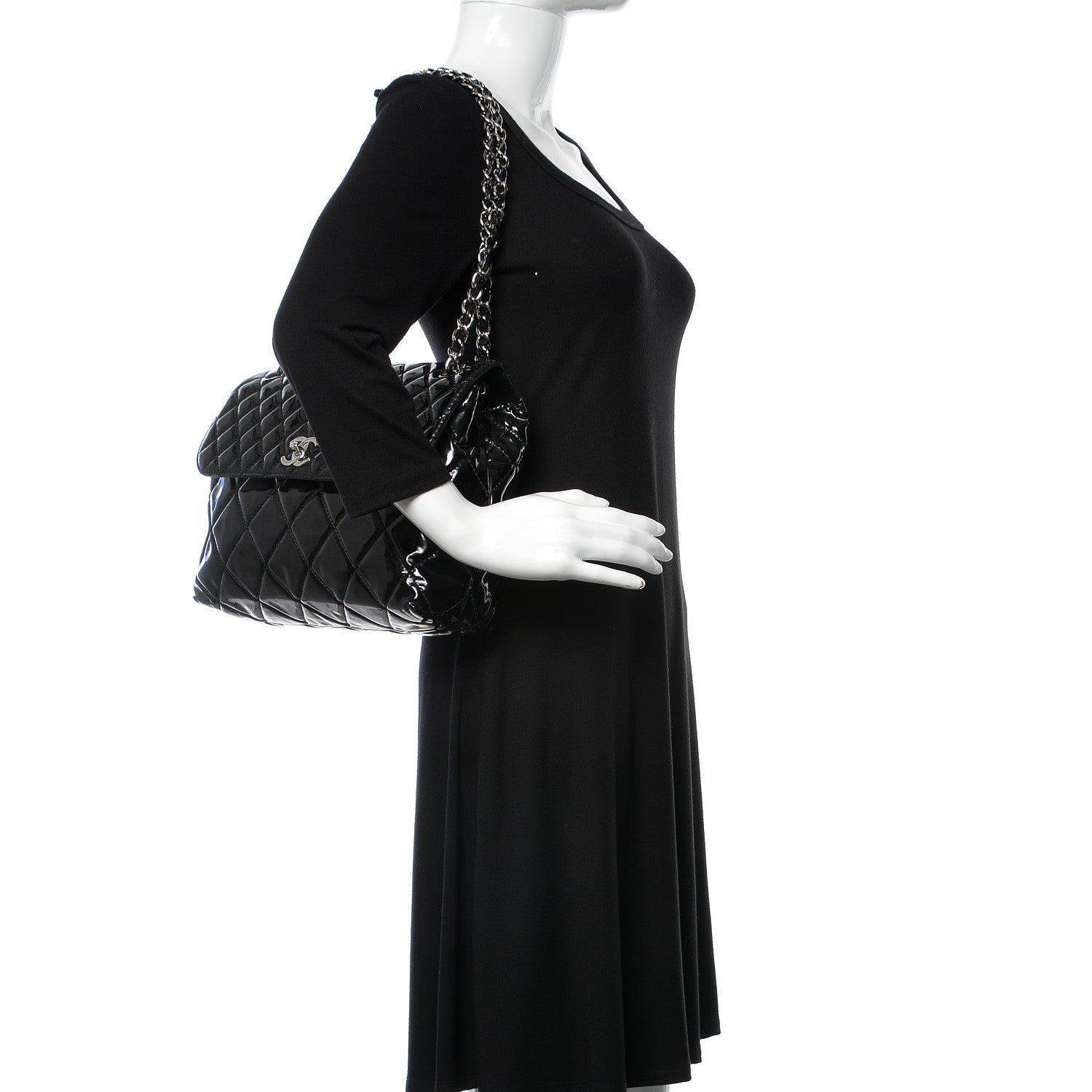 Chanel Vinyl Quilted In the Business Flap Bag Black 2 of 9