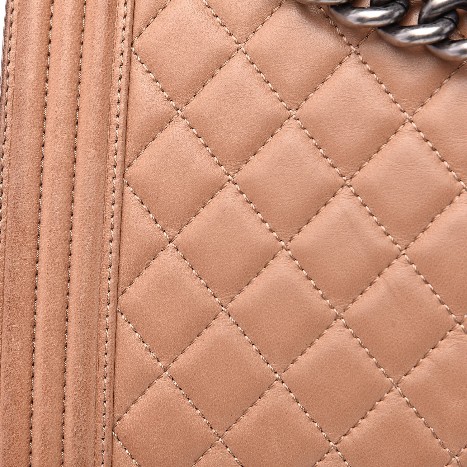 Chanel Lambskin Quilted Large Boy Flap Dark Beige 17 of 22