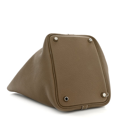 Hermes Taurillon Clemence Picotin Lock 18 PM  Etoupe 4 of 10
