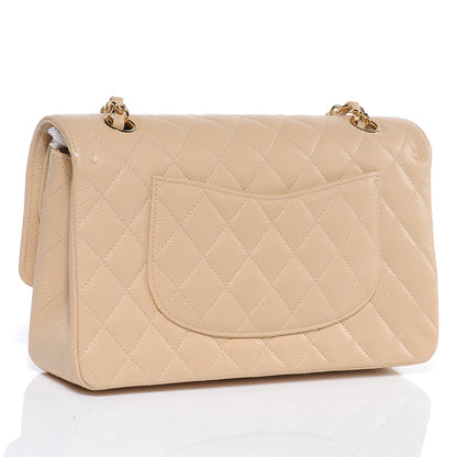 Chanel Caviar Quilted Medium Double Flap Beige 3 of 7