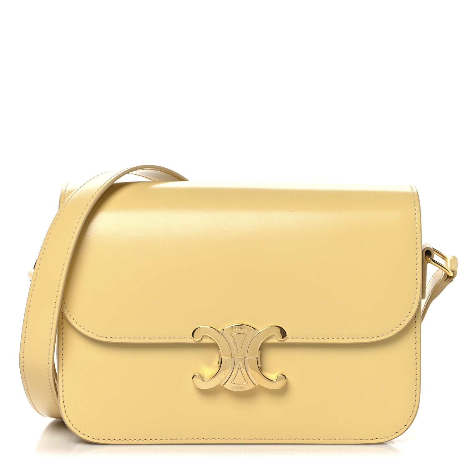 Celine Shiny Calfskin Medium Triomphe Pollen 1 of 11