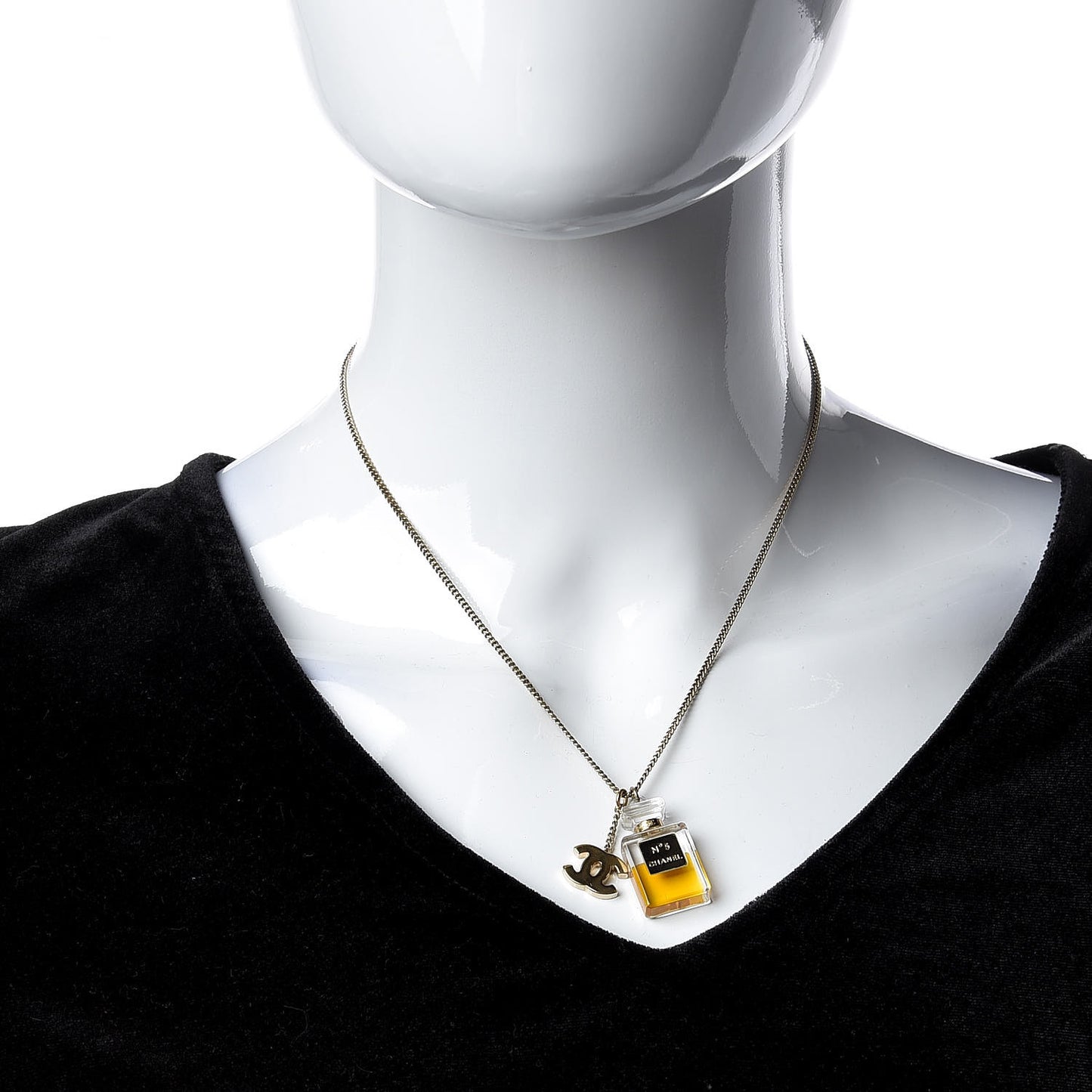 Resin Perfume Bottle CC Necklace