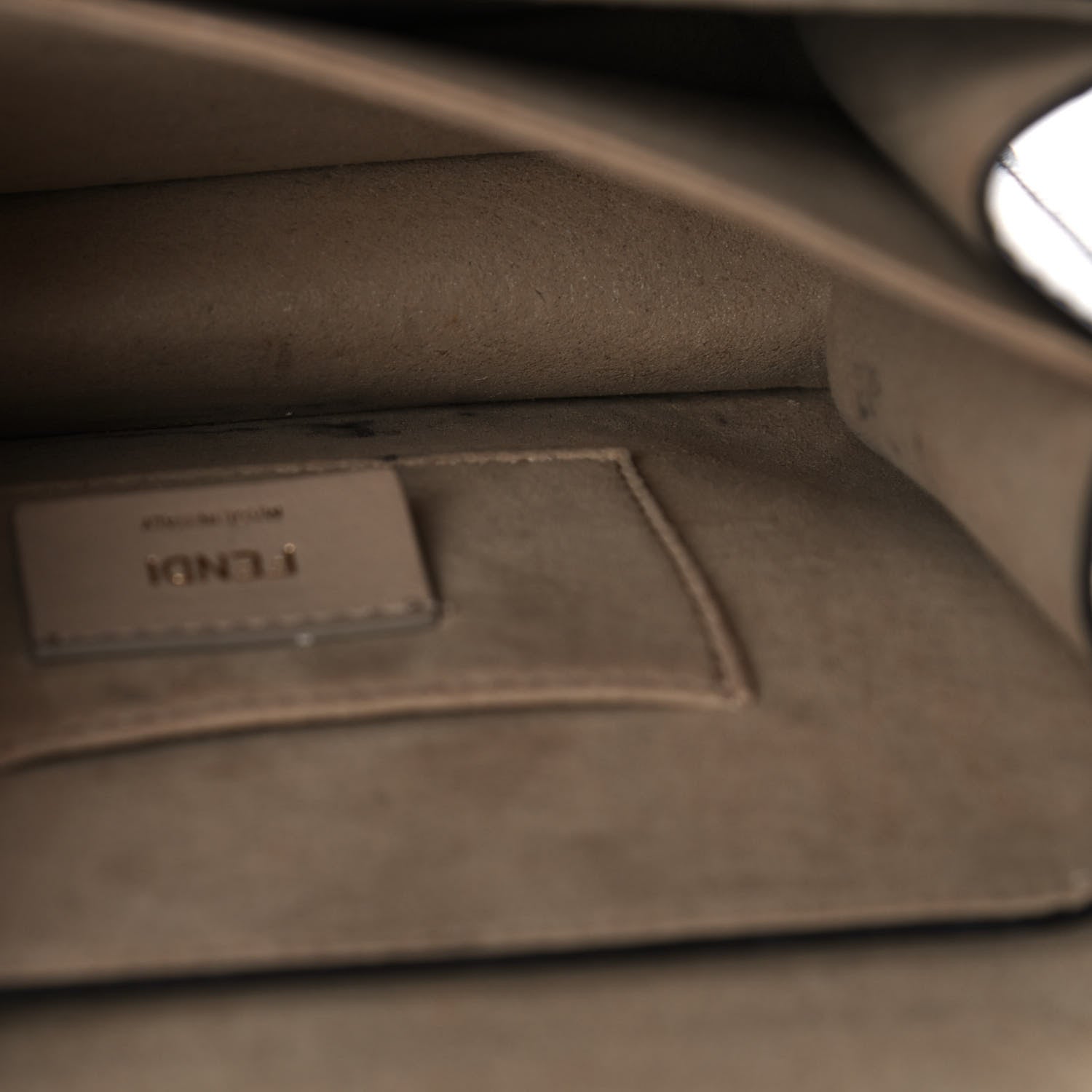 Fendi Vitello Liberty FF 1974 Embossed Small Kan I Shoulder Bag Black 10 of 12