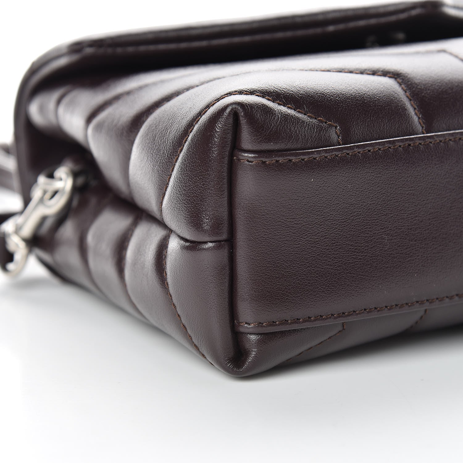 Saint Laurent Calfskin Y Quilted Monogram Toy Loulou Crossbody Bag Black Tulipe 9 of 11