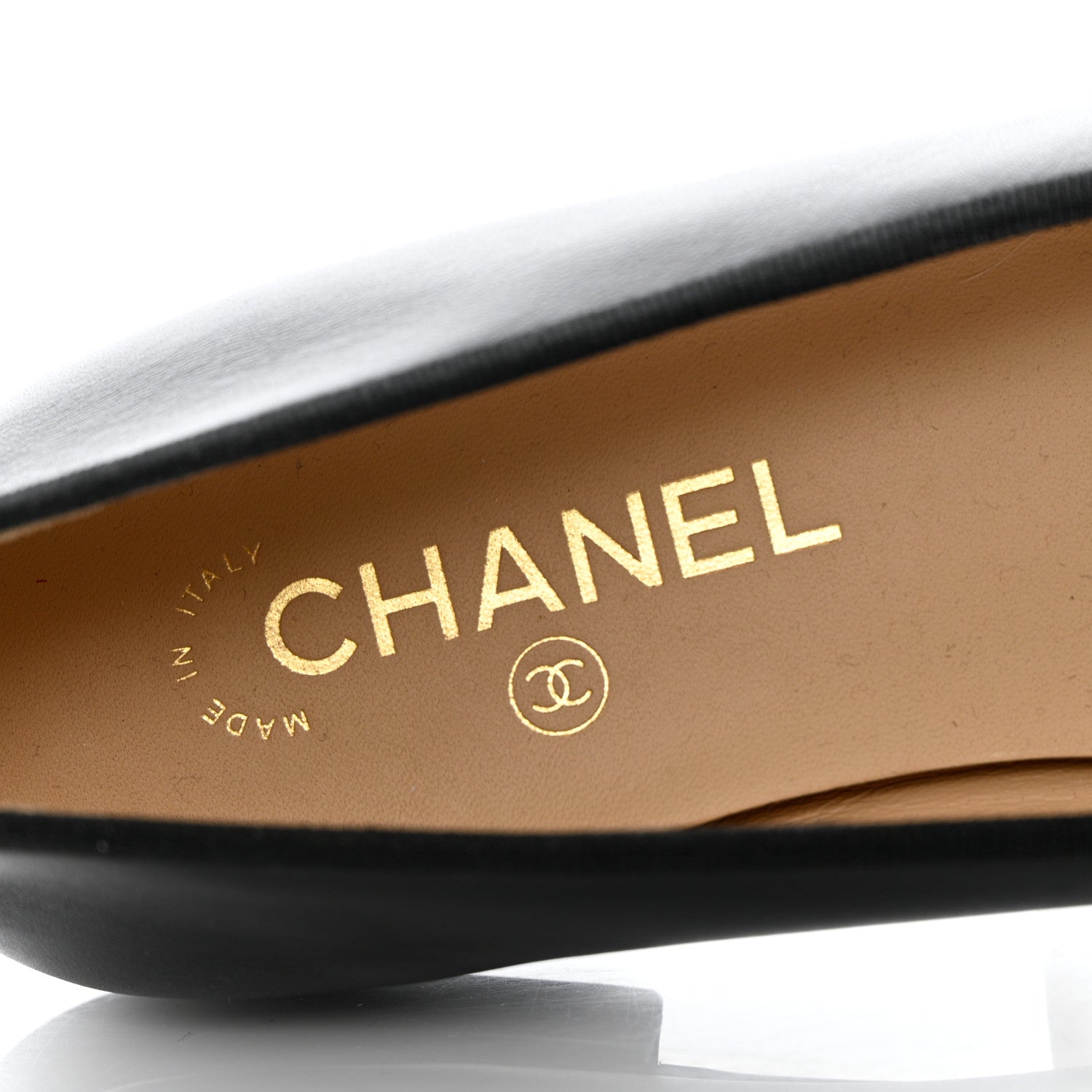 Chanel Lambskin Patent Cap Toe Ballerina Flats 41 Black 7 of 12
