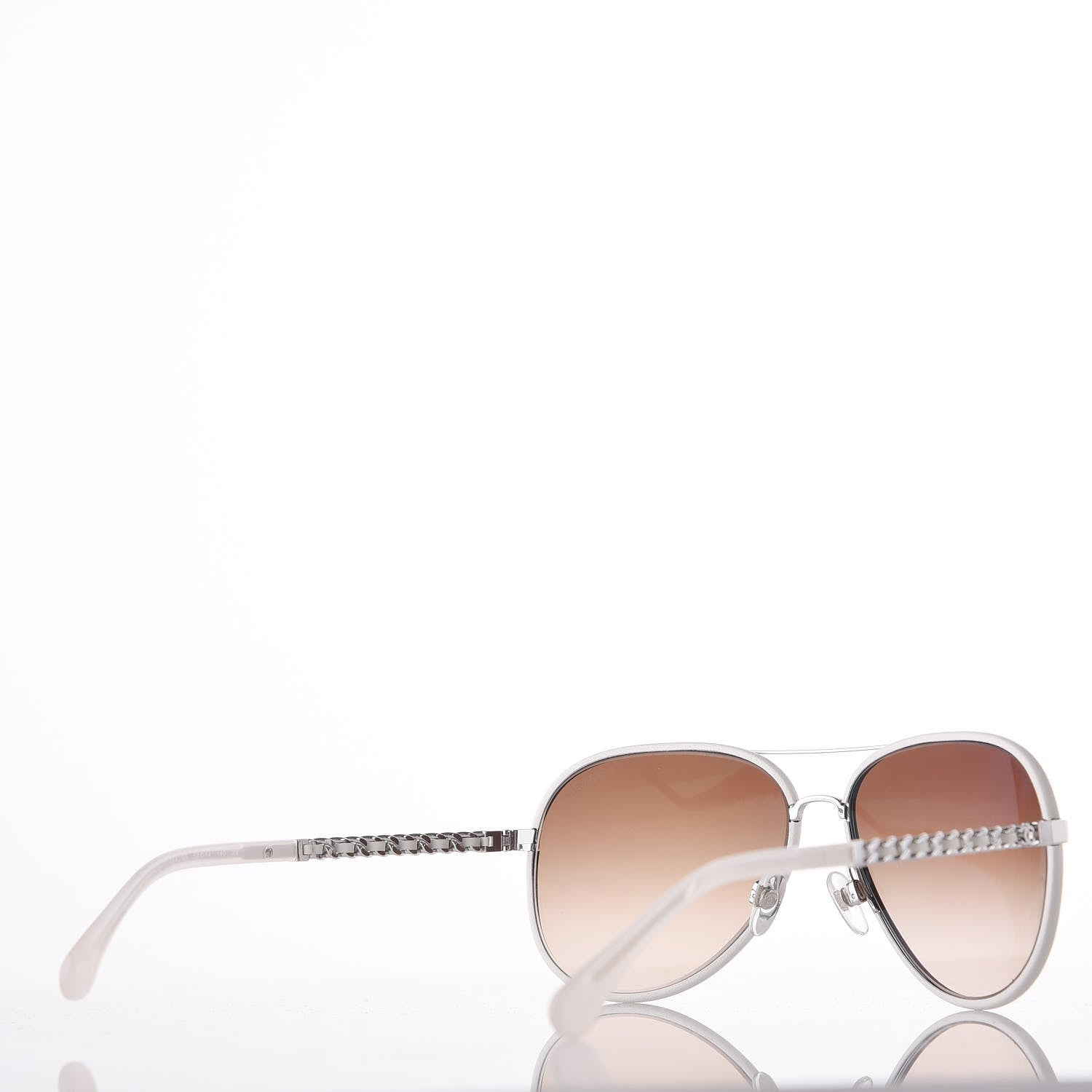 Chanel Pilot Winter Sunglasses 4219-Q White 4 of 9