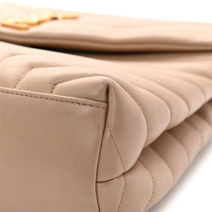 Saint Laurent Calfskin Y Quilted Monogram Medium Loulou Chain Satchel Dark Beige 11 of 18