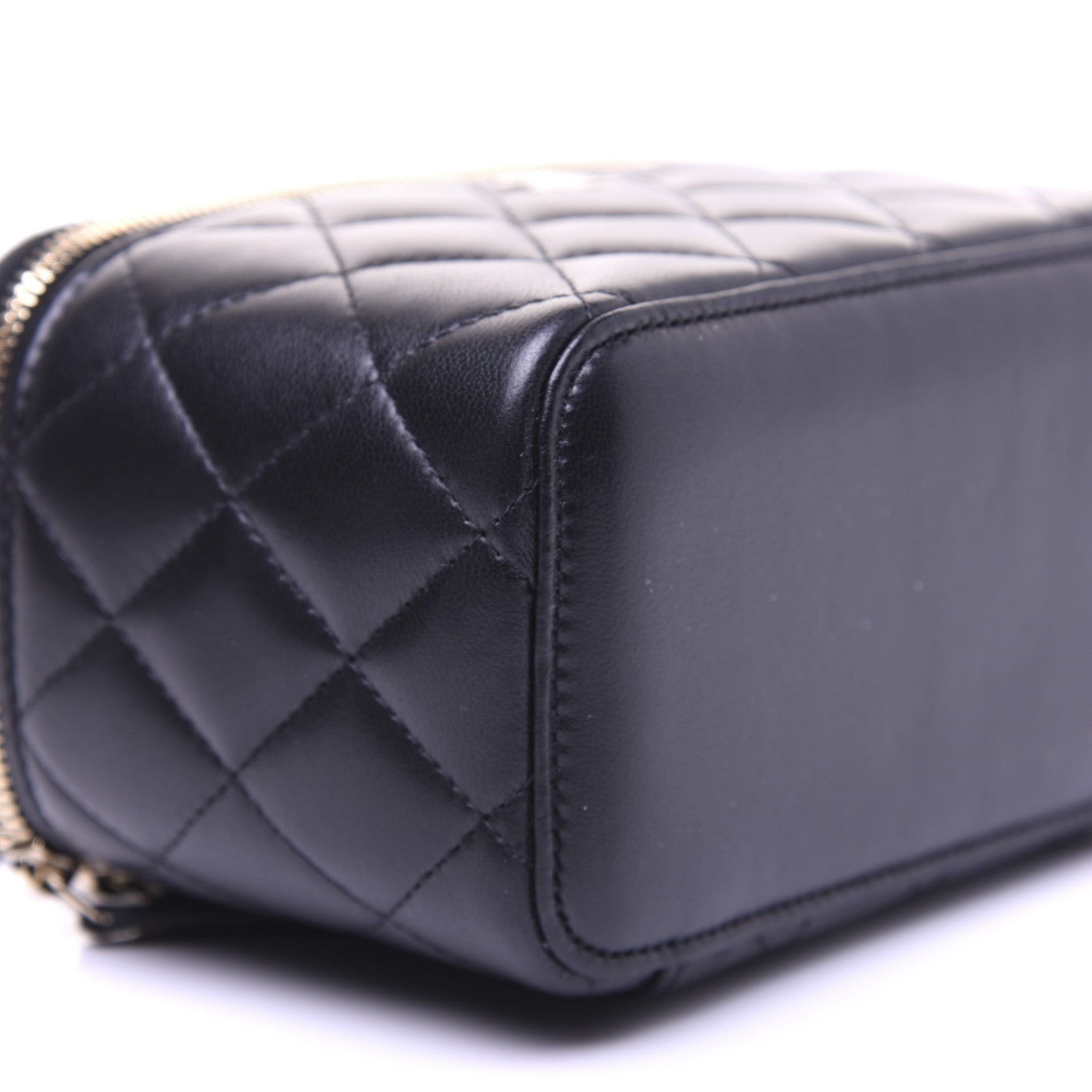 Chanel Lambskin Quilted Small Vanity Case With Chain Black 6 of 15