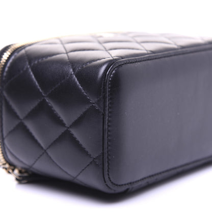 Chanel Lambskin Quilted Small Vanity Case With Chain Black 6 of 15