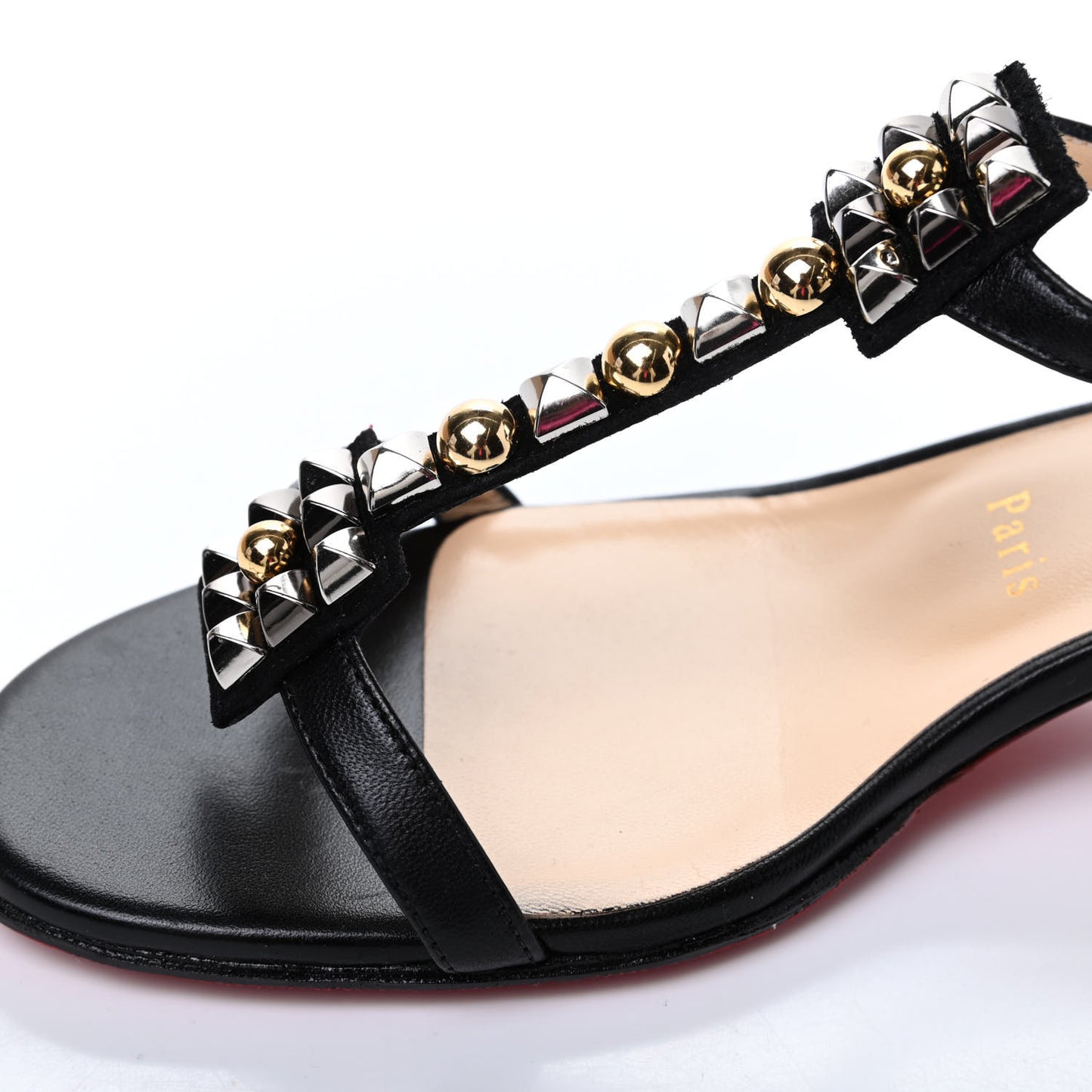 Nappa Kaleidra 25 T-Strap Sandals 39 Black