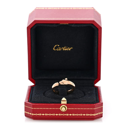 Cartier 18K Pink Gold Tsavorite Black Onyx Panthere De Cartier Ring 56 7.5 6 of 6