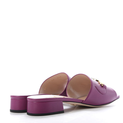 Gucci Malaga Kid Zumi Mid Heel Slide Sandals 38 Fucsia 80 4 of 10