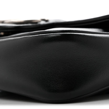 Gucci Calfskin Matelasse Aria Super Mini GG Marmont Shoulder Bag Black 10 of 12