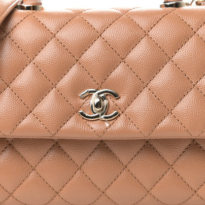 Chanel Caviar Quilted Mini Coco Handle Flap Brown 19 of 20