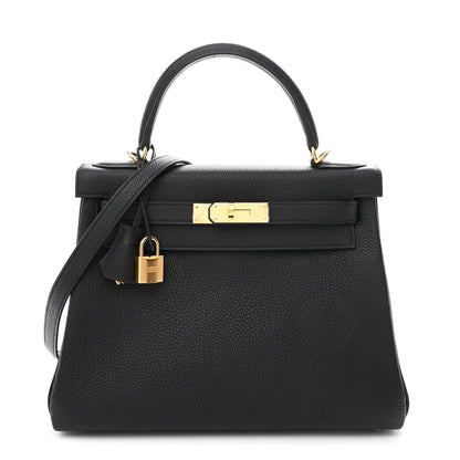 Hermes Togo Kelly Retourne 28 Black 1 of 11