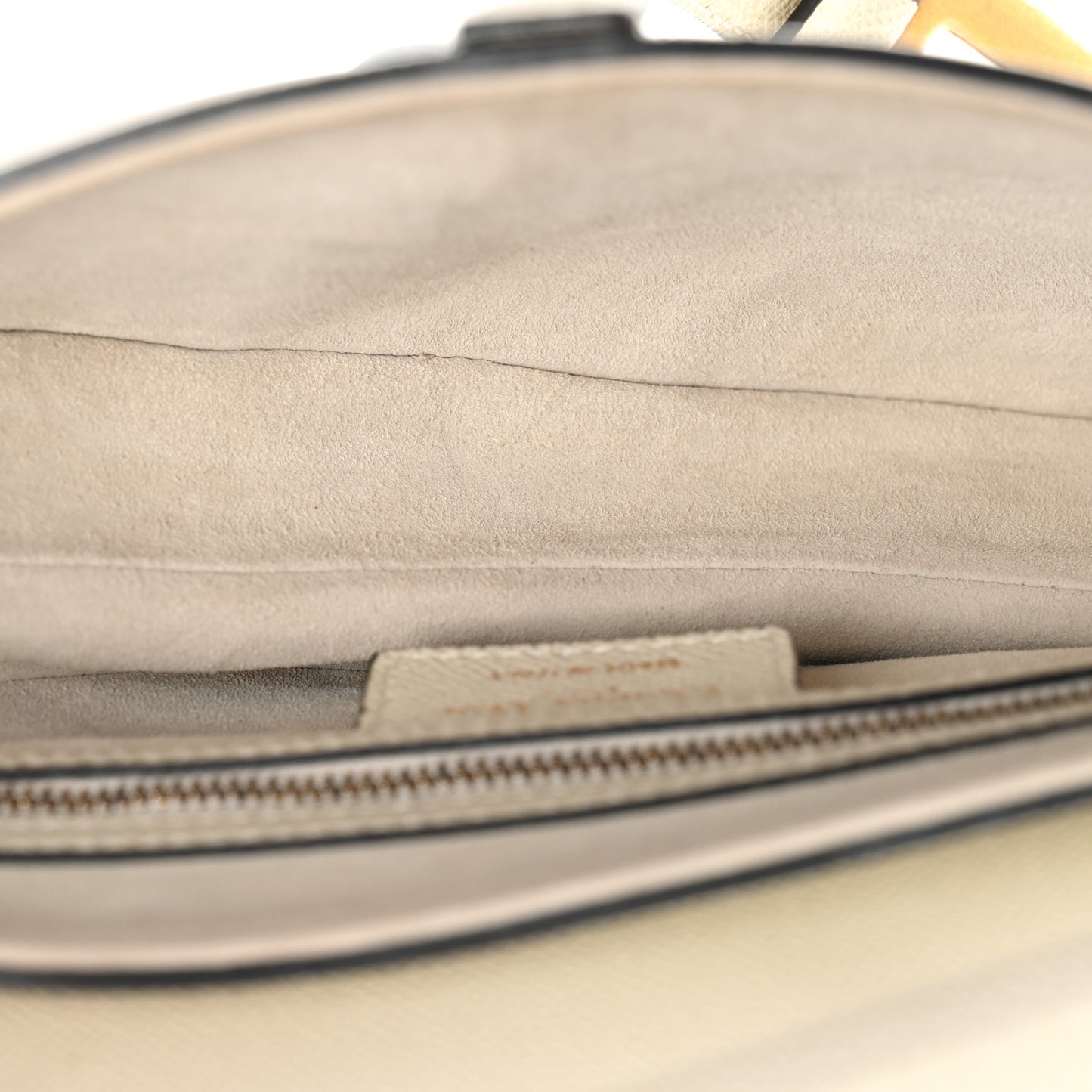 Grained Calfskin Saddle Bag White