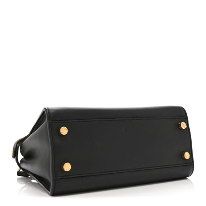 Fendi Vitello Tahiti Burro Medium Peekaboo Iconic Essentially Satchel Black Corda 4 of 11